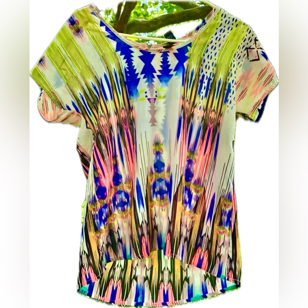 FUN&FLIRT | Colorful | Boxy Fit | Zipper Back |Bust~36” | ~26”Long | S